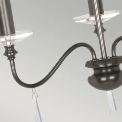 Kronleuchter Metall Glas Klassisch in Bronze antik