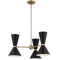 Kronleuchter Metall verstellbar B: 78 cm 6x E27 Modern