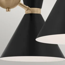 Kronleuchter Metall verstellbar B: 78 cm 6x E27 Modern