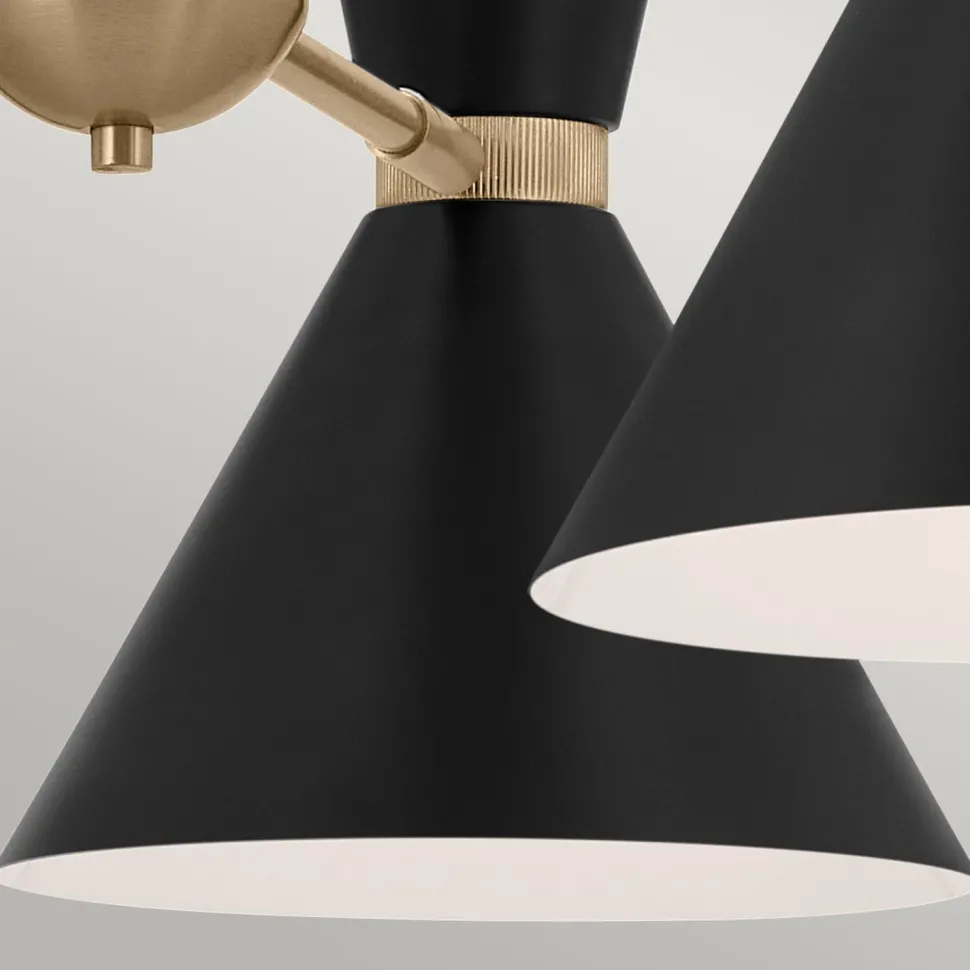 Kronleuchter Metall verstellbar B: 78 cm 6x E27 Modern