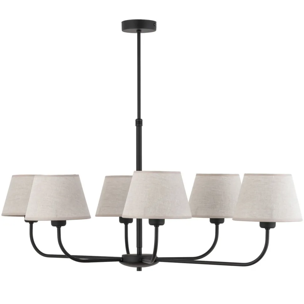 Kronleuchter mit Schirm groß 6-armig E27 100 cm lang