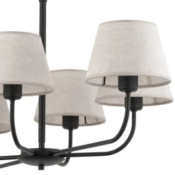 Kronleuchter mit Schirm groß 6-armig E27 100 cm lang