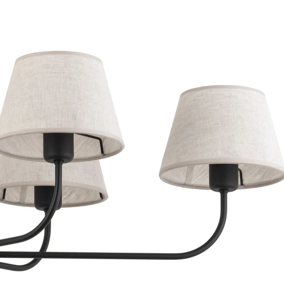 Kronleuchter mit Schirm groß 6-armig E27 100 cm lang