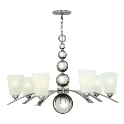 Kronleuchter ROMINA in Nickel Ø81cm kürzbar Lampe