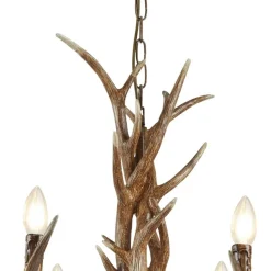 Kronleuchter Rustikal aus Resin künstliches Geweih Ø 80 cm