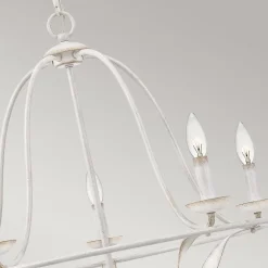 Kronleuchter Rustikal Shabby Weiß Ø 63,6 cm 5x E14