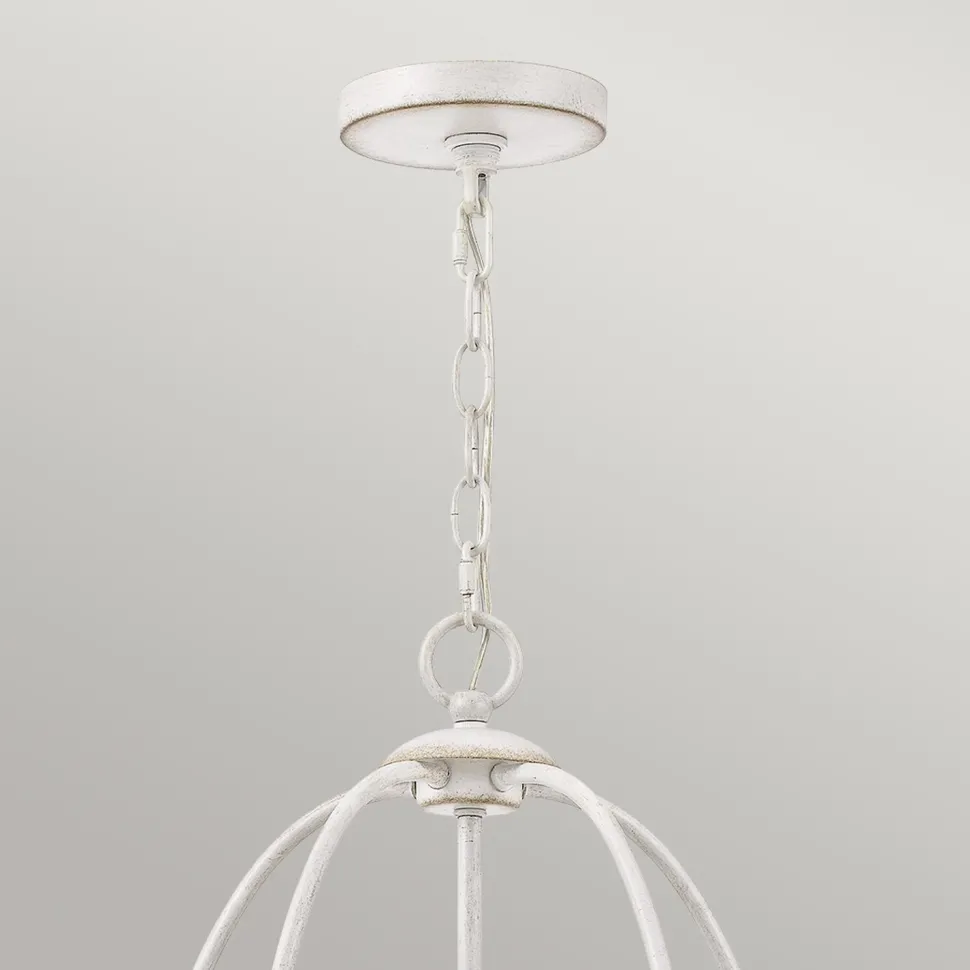 Kronleuchter Rustikal Shabby Weiß Ø 63,6 cm 5x E14