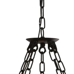 Kronleuchter Schwarz Rustikal Schmiedeeisen Ø 54 cm 5x E14