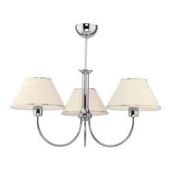 Kronleuchter SELUSSA Weiß Chrom Ø68cm Esstisch