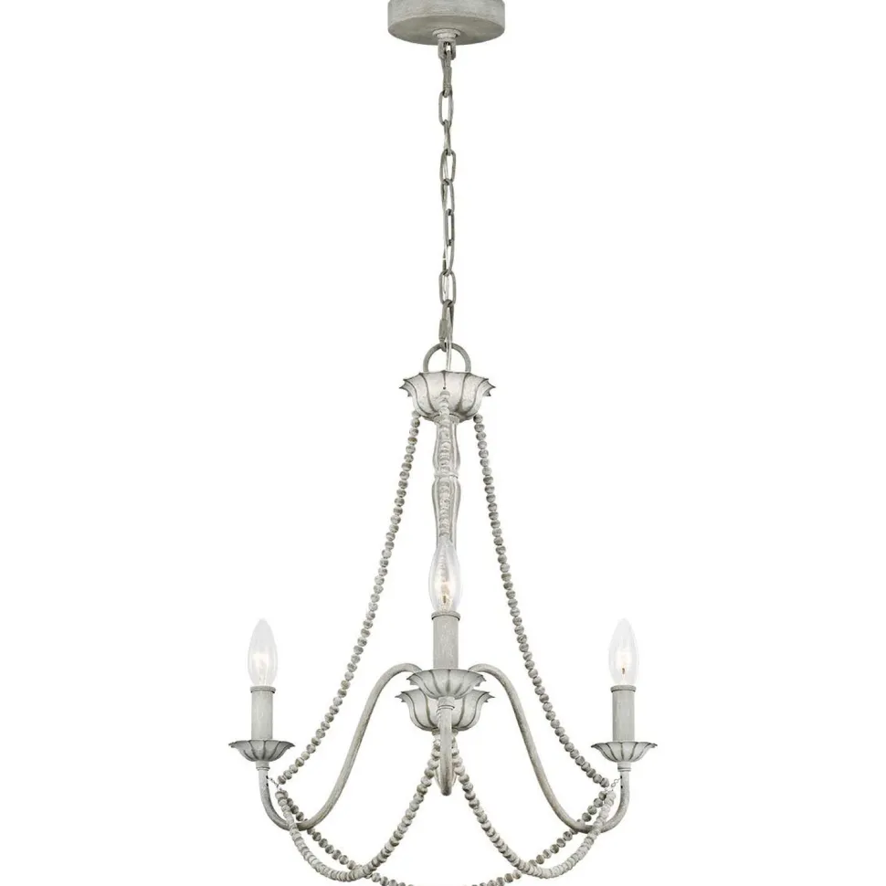 Kronleuchter Shabby Chic Ø 48,3 cm H: max. 216 cm Grau antik