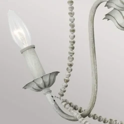 Kronleuchter Shabby Chic Ø 48,3 cm H: max. 216 cm Grau antik