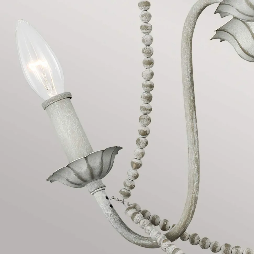 Kronleuchter Shabby Chic Ø 48,3 cm H: max. 216 cm Grau antik