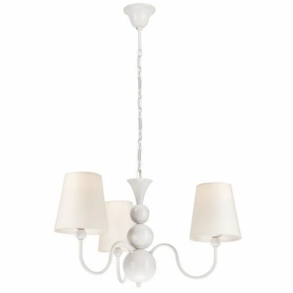 Kronleuchter Stoff Esstisch Landhaus 3-flammig