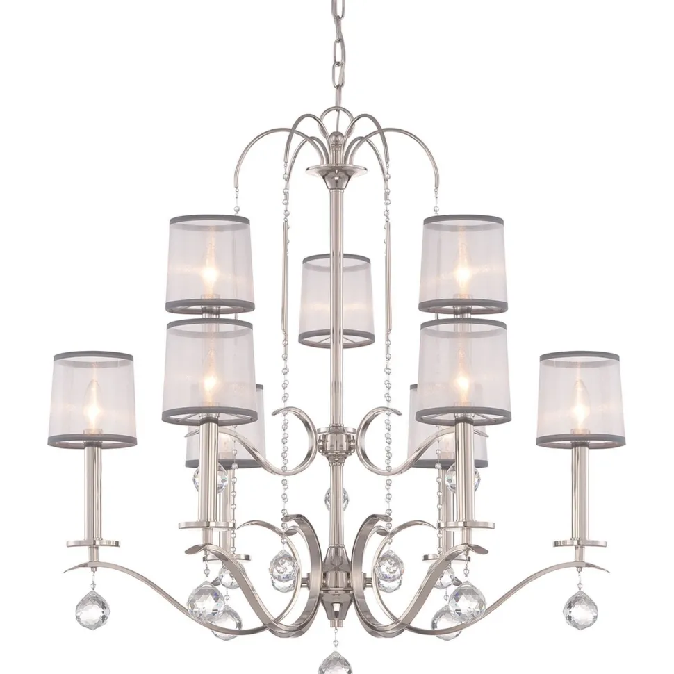 Kronleuchter TAZIA Silber Kristall kürzbar Lampe