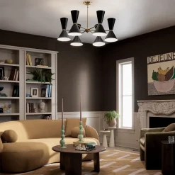 Kronleuchter verstellbar B: 98,4 cm 12x Metall E27 Modern