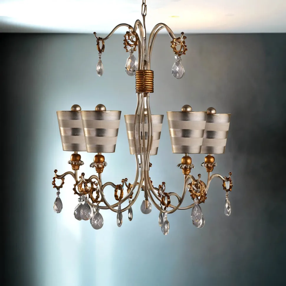 Kronleuchter VICA in Silber Ø76cm kürzbar Lampe