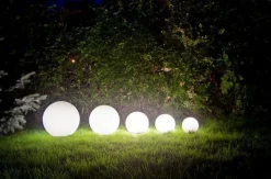 Kugel Gartenleuchte Weiß Ø40cm rund KULKA