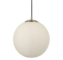 Kugel Hängelampe Glas Metall in Messing Ø24 cm blendarm