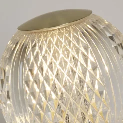 Kugel Tischleuchte Metall in Messing 13 cm G9 elegant