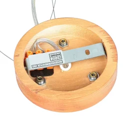Lampe Esstisch Hängelampe Holz rustikal 3xW27 rund
