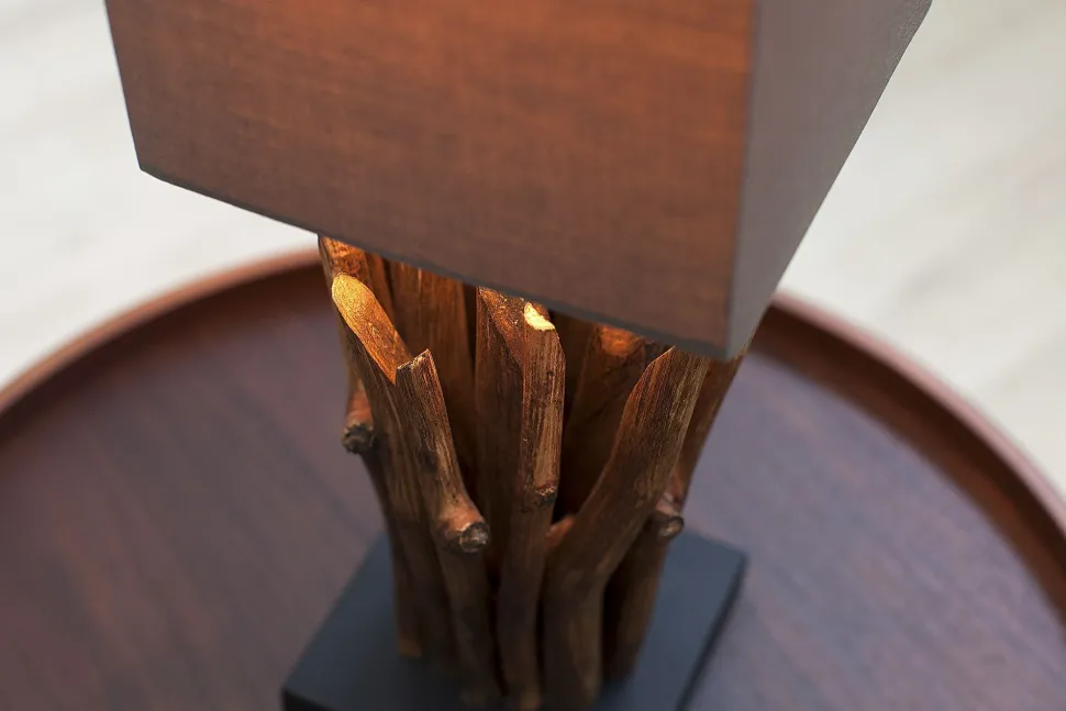 Lampe Modern Tisch Designerleuchte aus echtem Holz