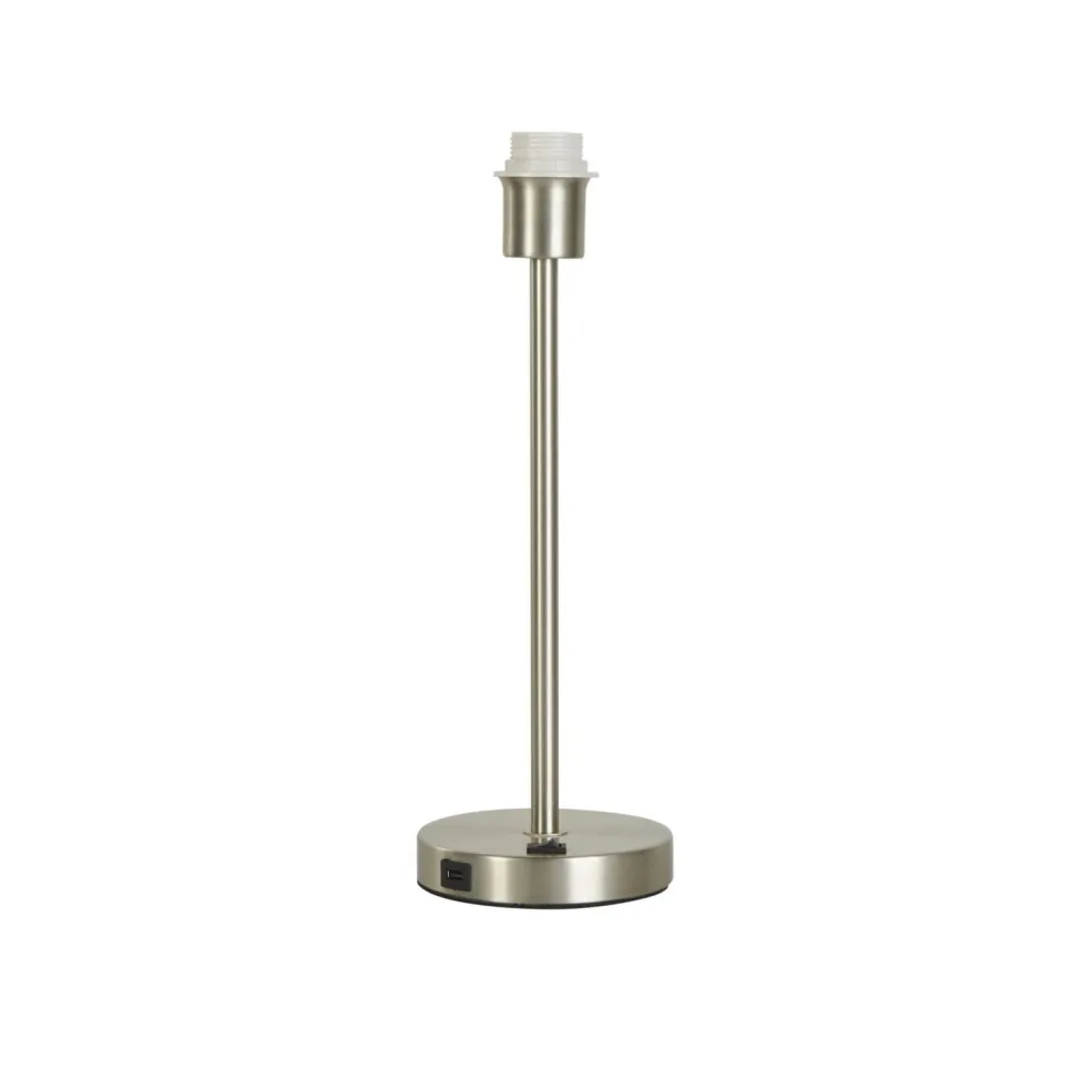 Lampenfuß Tischleuchte E24 40 cm hoch Metall in Nickel