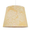 Lampenschirm Gold Stoff Muster E27 Pendelleuchte