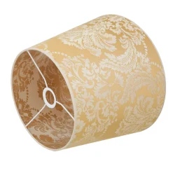 Lampenschirm Gold Stoff Muster E27 Pendelleuchte