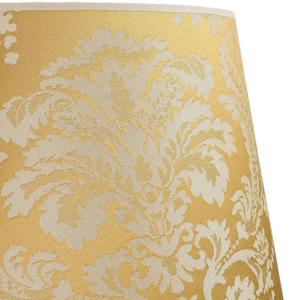 Lampenschirm Gold Stoff Muster E27 Stehleuchte WILLOW