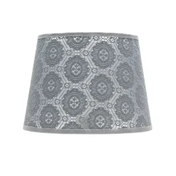 Lampenschirm Grau klein E14 Tischlampe aus Spitze