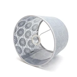 Lampenschirm Grau klein E14 Tischlampe aus Spitze