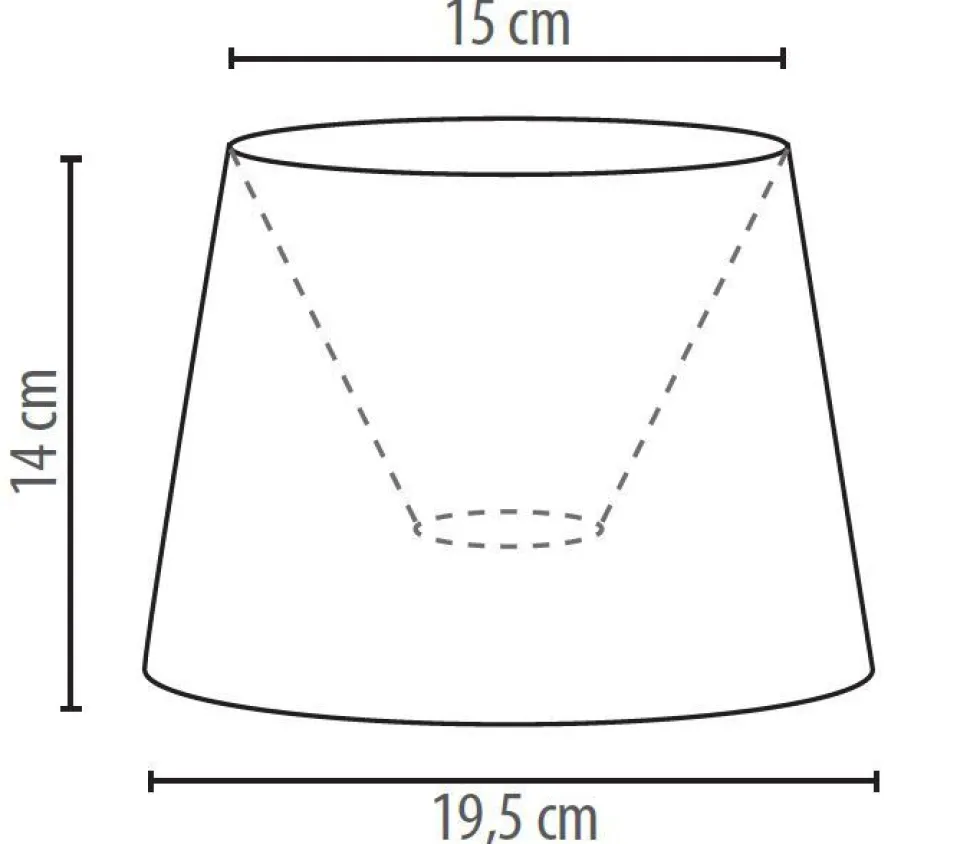 Lampenschirm konisch für Tischleuchte E14 WILLOW