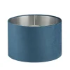 Lampenschirm Petrol Silber für Hängelampe Ø 28 cm Samt
