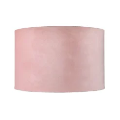 Lampenschirm Samt D: 28 cm in Pink Silber rund
