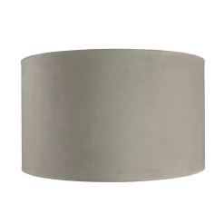 Lampenschirm Samt Taupe Silber D: 38 cm für Hängelampe