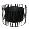 Lampenschirm Schwarz für Stehleuchte E27 Zylinder Ø50cm