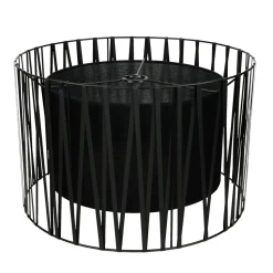 Lampenschirm Schwarz für Stehleuchte E27 Zylinder Ø50cm