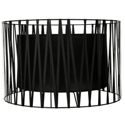 Lampenschirm Schwarz für Stehleuchte E27 Zylinder Ø50cm