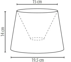 Lampenschirm Weiß Spitze Textil für E14 Tischlampe