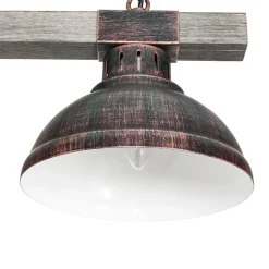 Landhaus Pendellampe Echt Holz Kupfer Antik HAKON