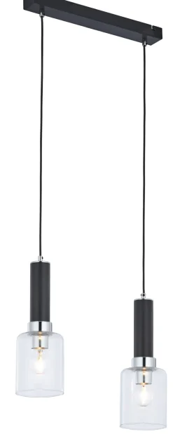 Lange Hängelampe Metall Glas L:44cm verstellbar