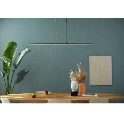 Lange LED Deckenlampe dimmbar Schwarz 122 cm 4000 K