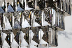 Lange Pendelleuchte Glas Metall 88 cm E14 Modern