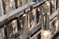 Lange Pendelleuchte Glas Metall 88 cm E14 Modern