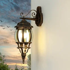 Laterne Außenleuchte BREST Kupfer Antik regenfest