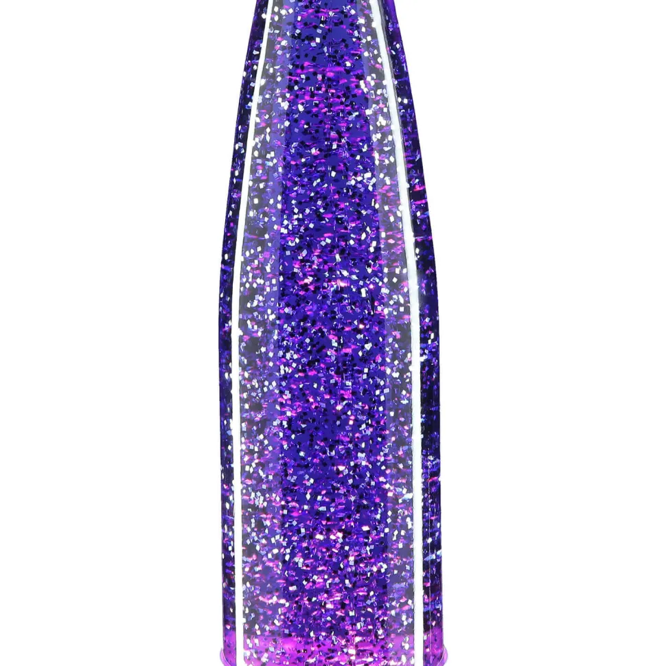 Lavalampe Glitter Lila Weiß LED Rahmen dekorativ OLI
