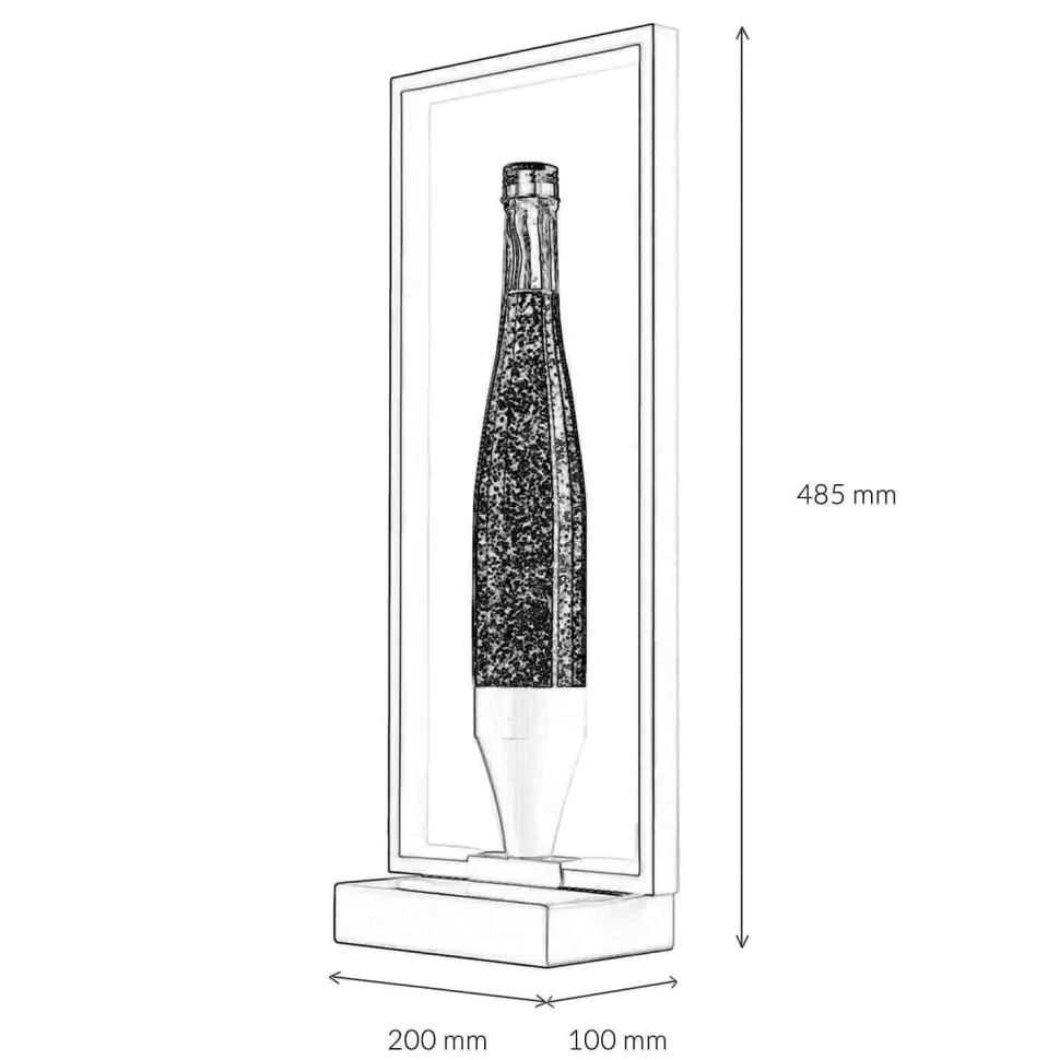 Lavalampe Glitter Lila Weiß LED Rahmen dekorativ OLI