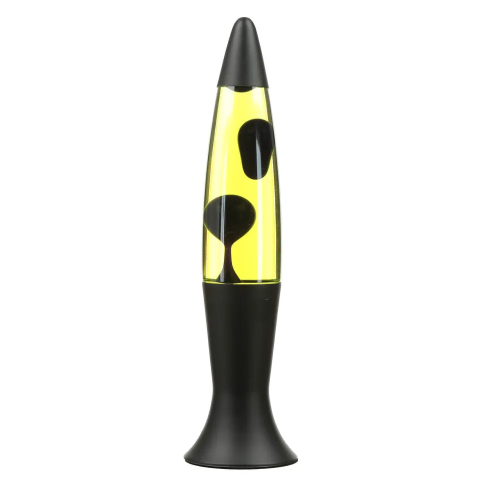 Lavalampe Lila Gelb Schwarz 40 cm Retro dekorativ ROXY