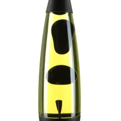 Lavalampe Lila Gelb Schwarz 40 cm Retro dekorativ ROXY