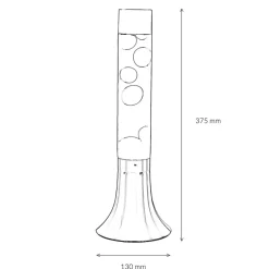 Lavalampe YVONNE Blau Gelb farbenfroh H:38cm